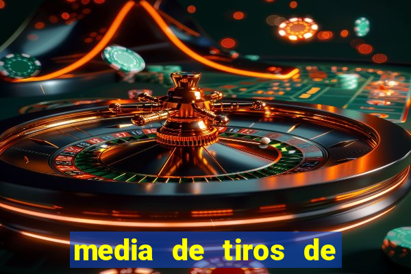 media de tiros de meta por jogo